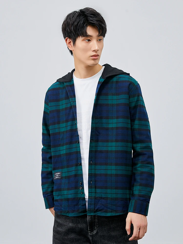 Men's Plaid Hooded Long Sleeve Shirt Coat Warm Fashionable Autumn Winter Clothing Cotton Standard Fit Youth Popular Style
Men's Plaid Hooded Long Sleeve Shirt Coat Warm Fashionable Autumn Winter Clothing Cotton Standard Fit Youth Popular Style