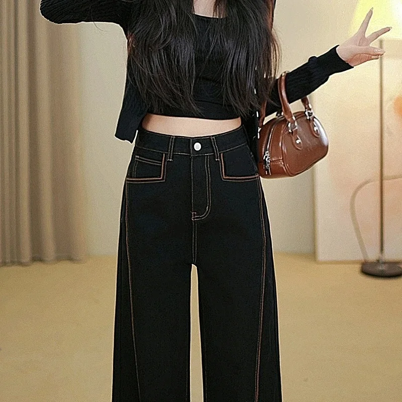 High Waist Casual Bla Slim Fit Jeans Women's Spring Autumn New Design Straight Leg Slimming Wide Leg Long Trousers
High Waist Casual Bla Slim Fit Jeans Women's Spring Autumn New Design Straight Leg Slimming Wide Leg Long Trousers