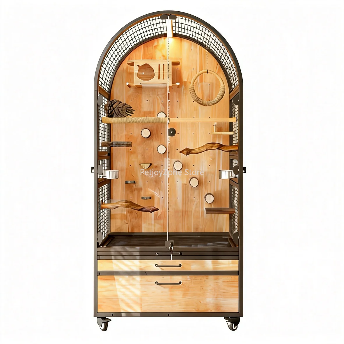 Parrot Bird Cage Villa-style Metal & Wood Construction Space-saving Large Luxury Home Use Splash-proof With Clear Glass
Parrot Bird Cage Villa-style Metal & Wood Construction Space-saving Large Luxury Home Use Splash-proof With Clear Glass