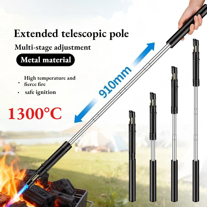 New Outdoor BBQ Candle Extended Handle Powerful Gas Lighter Windproof Turbine Kitchen Torch Cigar Smoking Accessories Flashlight
New Outdoor BBQ Candle Extended Handle Powerful Gas Lighter Windproof Turbine Kitchen Torch Cigar Smoking Accessories Flashlight