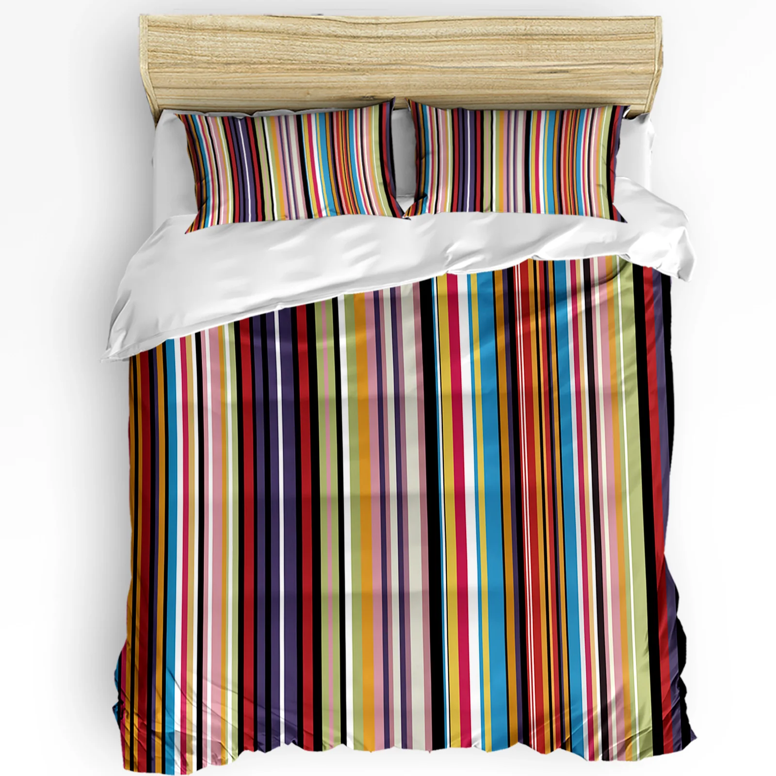 Rainbow Geometric Stripes 3pcs Duvet Cover Set with Pillow Case Double Comforter Bedding Set Quilt Cover Couple Bed
Rainbow Geometric Stripes 3pcs Duvet Cover Set with Pillow Case Double Comforter Bedding Set Quilt Cover Couple Bed