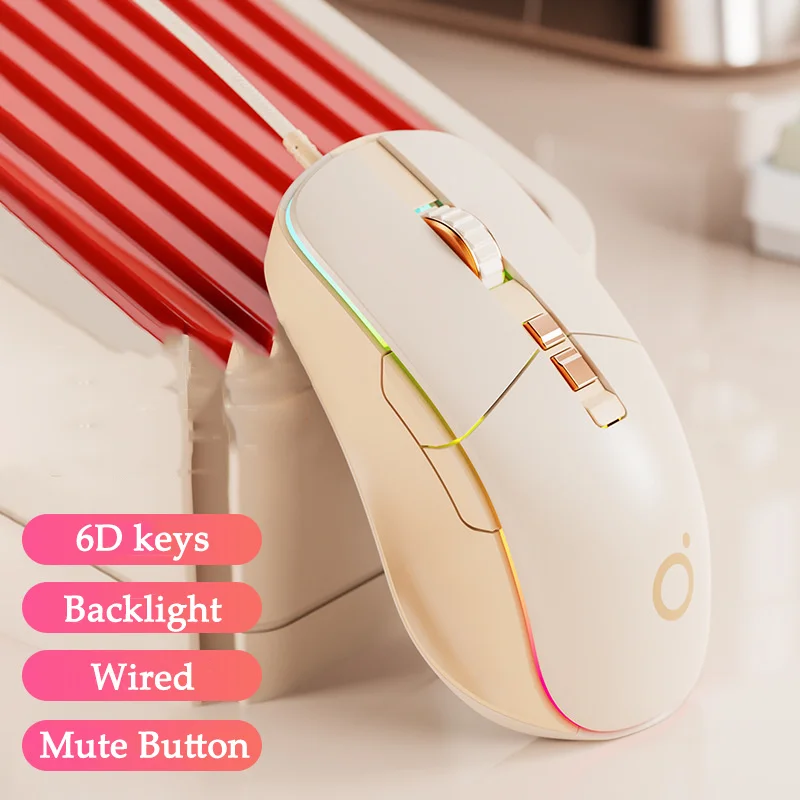 New Ergonomic Gaming Mouse Backlit Silent Girl Gamer Mice RGB 7200DPI Optical USB Wired Mouse For Laptop PC Computer Desktop
New Ergonomic Gaming Mouse Backlit Silent Girl Gamer Mice RGB 7200DPI Optical USB Wired Mouse For Laptop PC Computer Desktop