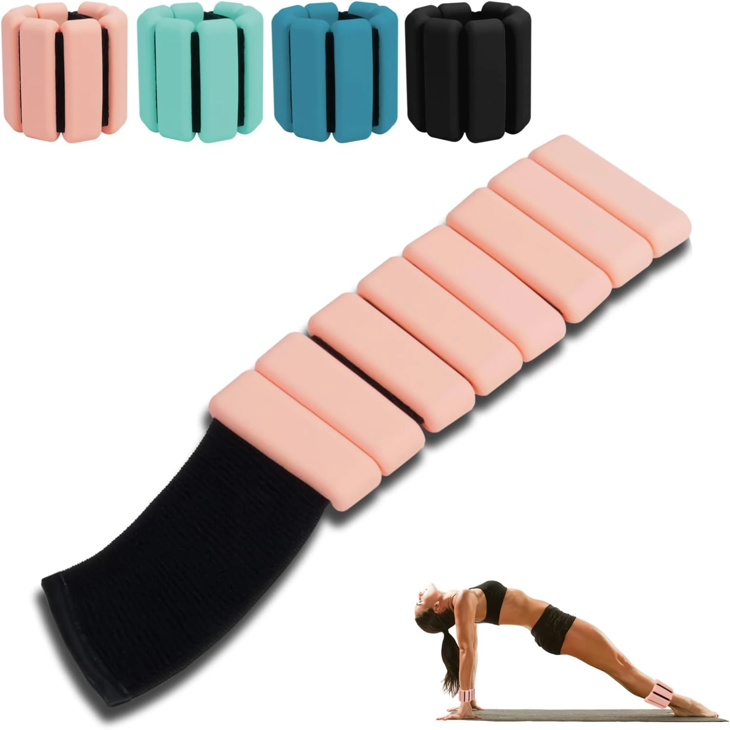 Enhance your workout performance with comfortable, adjustable ankle and wrist weights for men and women. This set of 2 weights (
Enhance your workout performance with comfortable, adjustable ankle and wrist weights for men and women. This set of 2 weights (