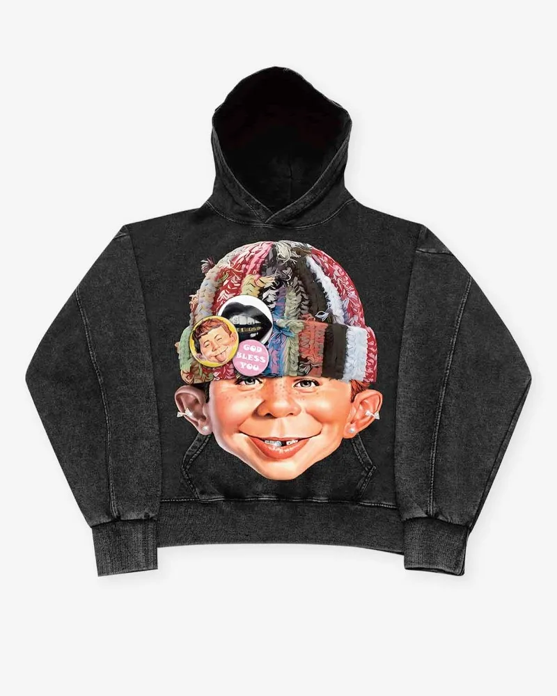Y2K European and American retro cartoon print washed hoodie men Goth fashion street pullover Punk casual loose couple sweatshirt
Y2K European and American retro cartoon print washed hoodie men Goth fashion street pullover Punk casual loose couple sweatshirt
