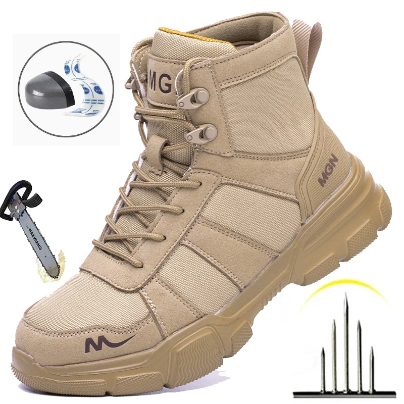 Men's Steel Toe Boots Anti-Puncture Safety Shoes Lightweight Comfortable Work Boots for Outdoor Workshop Durable Industrial Shoe
Men's Steel Toe Boots Anti-Puncture Safety Shoes Lightweight Comfortable Work Boots for Outdoor Workshop Durable Industrial Shoe