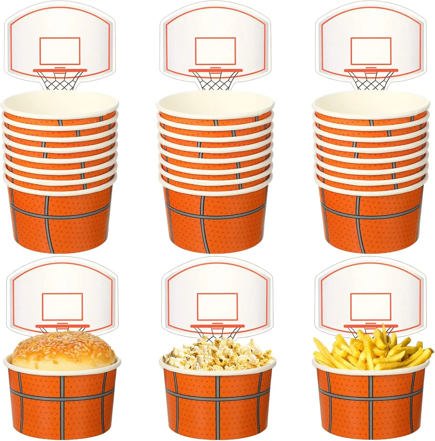 10 Pcs Basketball Hoop Snack Cups Disposable 8 oz Treat Food Bowls for Basketball Party Decorations
10 Pcs Basketball Hoop Snack Cups Disposable 8 oz Treat Food Bowls for Basketball Party Decorations