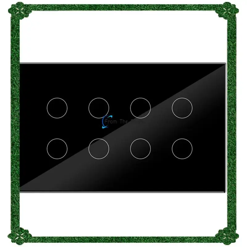 WIFI Smart Touch Light Настенный выключатель Прерыватель Стеклянная панель 8 Gang Tuya Smart Life Для Alexa Google Home Простой в использовании Черный
WIFI Smart Touch Light Настенный выключатель Прерыватель Стеклянная панель 8 Gang Tuya Smart Life Для Alexa Google Home Простой в использовании Черный