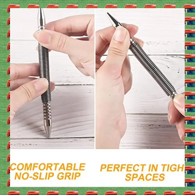 2 PCS Dual Head Nail Setters 3/32&1/8Inch Spring Nail Set Hammerless Nail Setter Punch Set
2 PCS Dual Head Nail Setters 3/32&1/8Inch Spring Nail Set Hammerless Nail Setter Punch Set