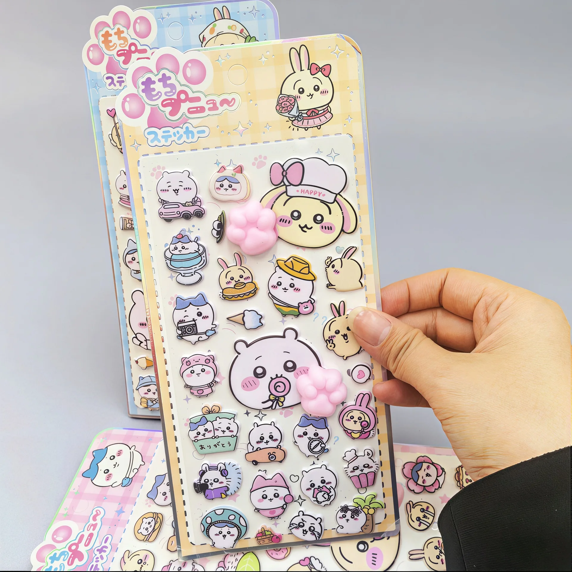 jiyi Cute 3D Puffy Relief Sticker Squishy Toy, Soft Cat Paw Stress Relief Decal, Hachiware & Usagi Kawaii Butt Patch
jiyi Cute 3D Puffy Relief Sticker Squishy Toy, Soft Cat Paw Stress Relief Decal, Hachiware & Usagi Kawaii Butt Patch