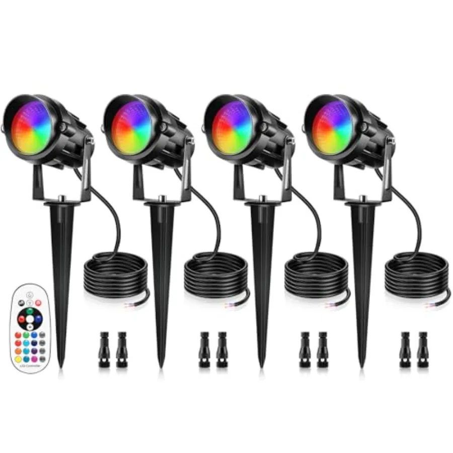 12W RGBW Color Changing Landscape Lights - Low Voltage LED Landscape Lighting Remote Control Spotlight Outdoor Waterproof Garde
12W RGBW Color Changing Landscape Lights - Low Voltage LED Landscape Lighting Remote Control Spotlight Outdoor Waterproof Garde