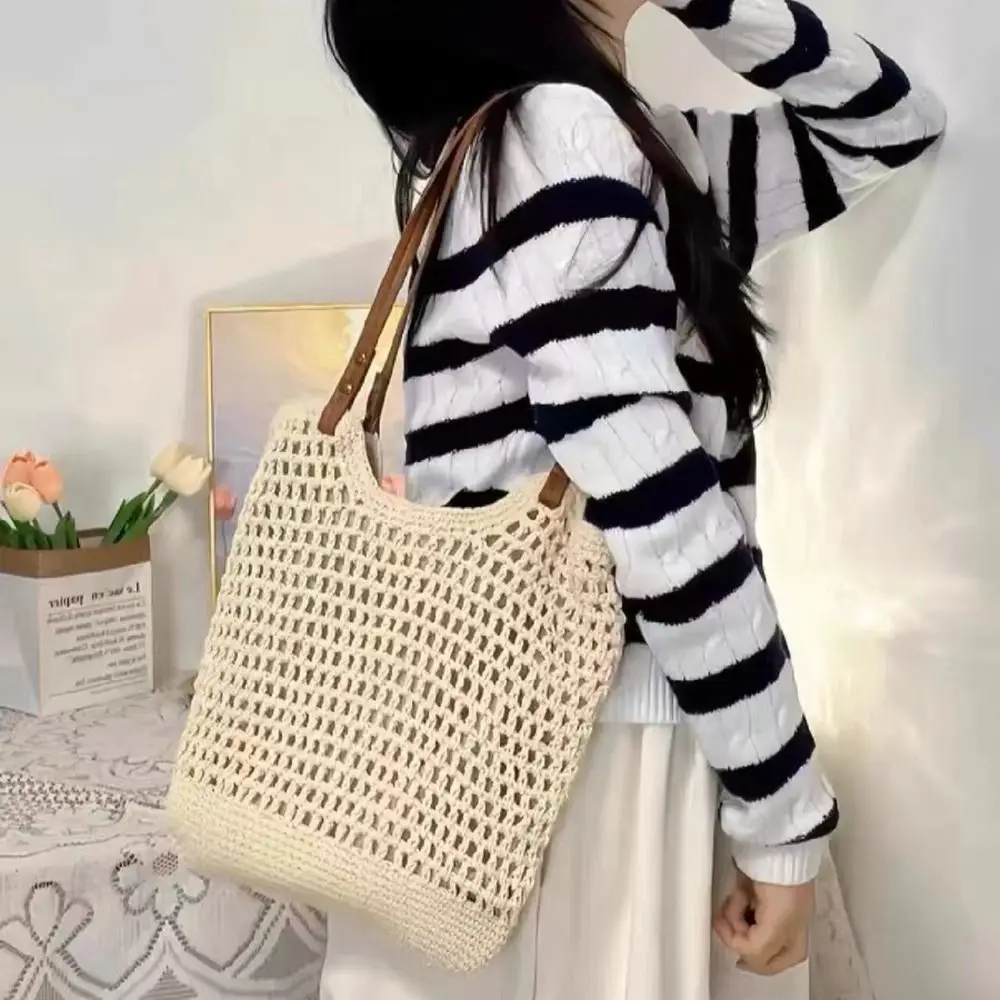 Тканые сумки ручной работы большой вместимости, полый дизайн, летние пляжные сумки в богемном стиле, универсальные вязаные тканые сумки на плечо с сеткой
Тканые сумки ручной работы большой вместимости, полый дизайн, летние пляжные сумки в богемном стиле, универсальные вязаные тканые сумки на плечо с сеткой