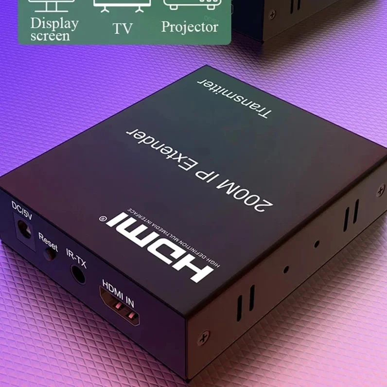 Комплект HDMI-удлинителя 1080p HD на 150/200/300 м: передатчик и приемник видео по сетевому кабелю CAT6 RJ45
Комплект HDMI-удлинителя 1080p HD на 150/200/300 м: передатчик и приемник видео по сетевому кабелю CAT6 RJ45