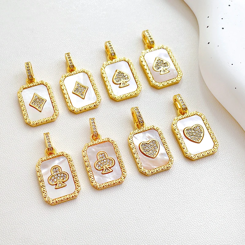 1 Piece Natural Fritillaria Inlaid Zircon Exquisite Pendant DIY Handmade Jewelry Charm Brass Plated Real Gold Accessories
1 Piece Natural Fritillaria Inlaid Zircon Exquisite Pendant DIY Handmade Jewelry Charm Brass Plated Real Gold Accessories