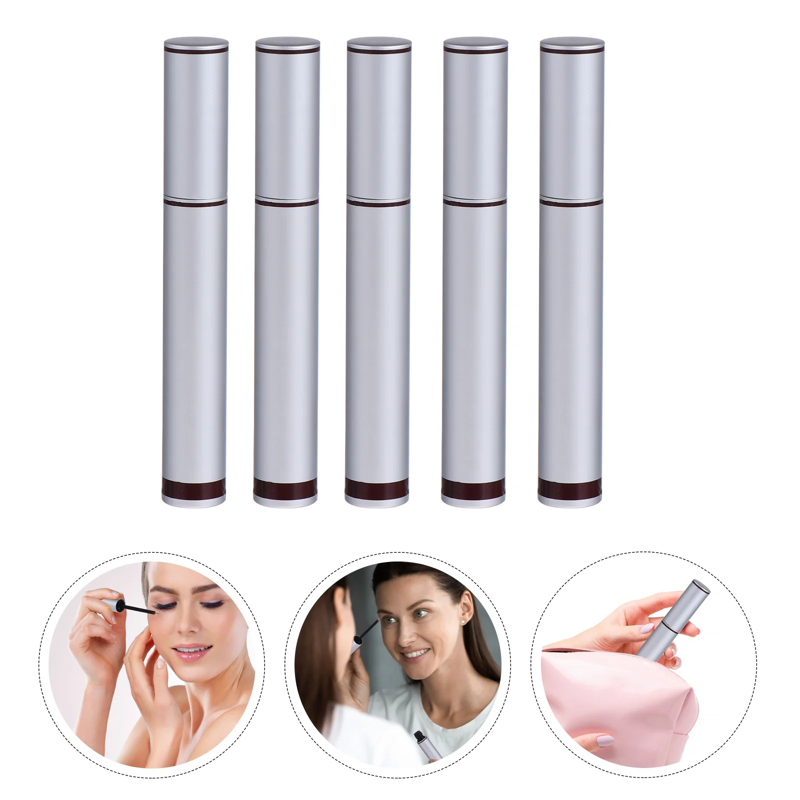 Eyelash Growth Serum Tube Portable Mascara Bottle Cream Container Makeup Tools Silver for Eyelashes
Eyelash Growth Serum Tube Portable Mascara Bottle Cream Container Makeup Tools Silver for Eyelashes