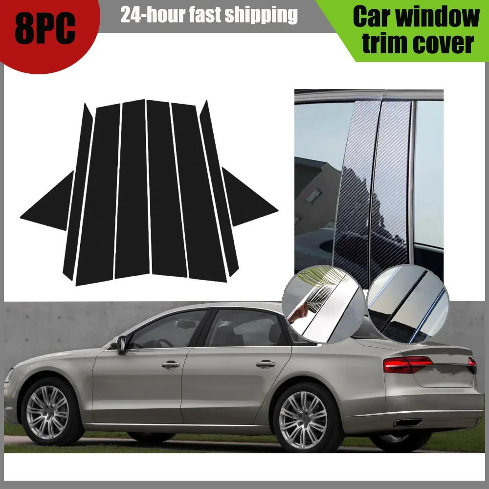 8PCS Gloss Black Pillar Posts Silver Carbon Fit For Audi A8 D4 4H 2010-2017 2011 Window Decor Door Side Mouliding Trim Cover
8PCS Gloss Black Pillar Posts Silver Carbon Fit For Audi A8 D4 4H 2010-2017 2011 Window Decor Door Side Mouliding Trim Cover