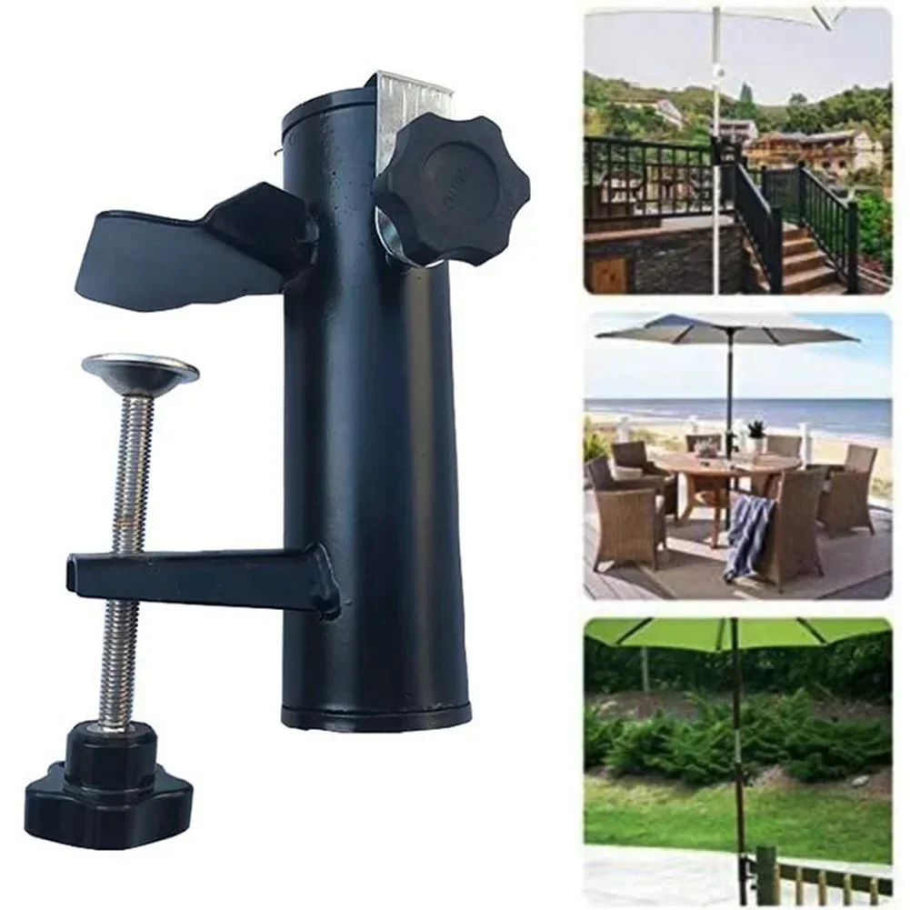 Umbrella Clamp Umbrella Holder Easily Install For Square Railing Home Organizer Home Shelf Metal Holder Storage Rack
Umbrella Clamp Umbrella Holder Easily Install For Square Railing Home Organizer Home Shelf Metal Holder Storage Rack