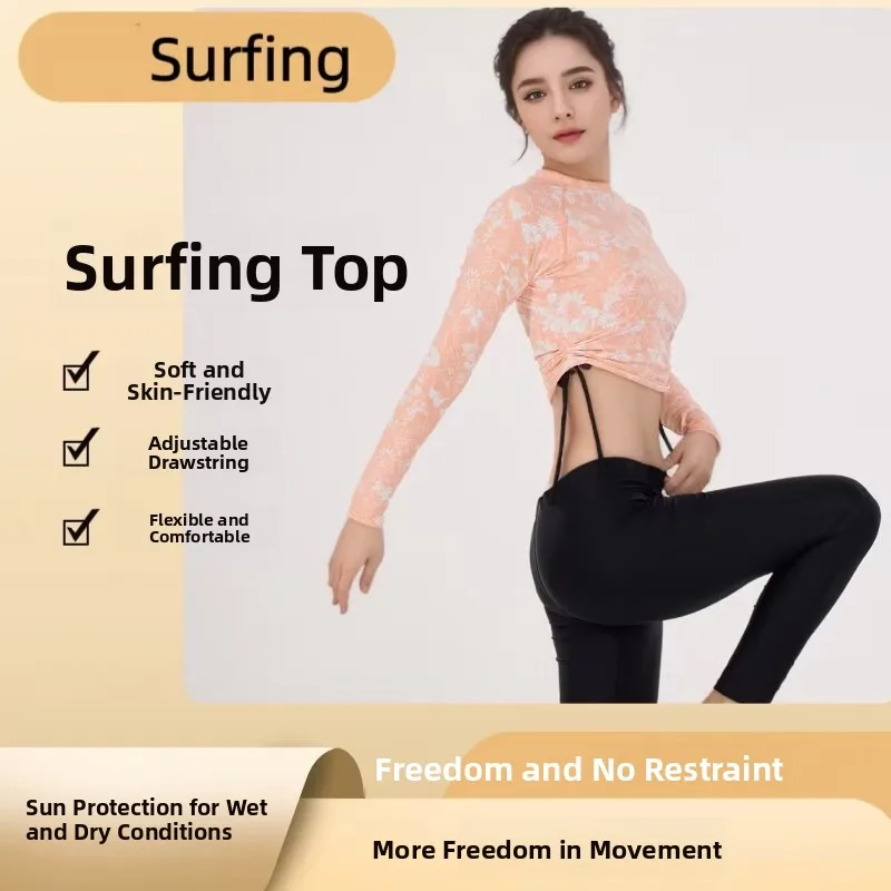 Ultra- Elastic Nylon Surfing Swimsuit Women's High-End Qui Dry Sunscreen ort Top No Padded Casual round Ne Long Sve
Ultra- Elastic Nylon Surfing Swimsuit Women's High-End Qui Dry Sunscreen ort Top No Padded Casual round Ne Long Sve