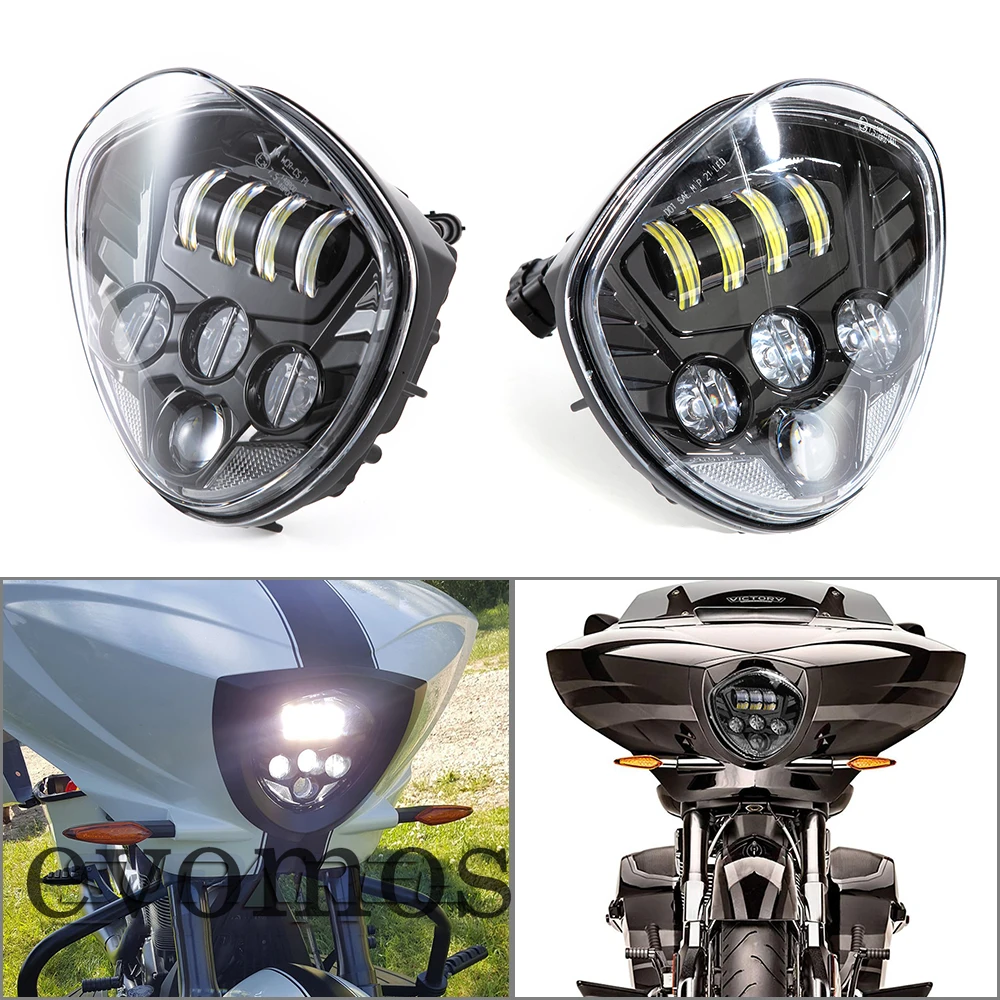 Evomosa Motorcycle LED Headlight High / low Beam For Victory Cross Country Vegas 8-Ball Cross Roads Black
Evomosa Motorcycle LED Headlight High / low Beam For Victory Cross Country Vegas 8-Ball Cross Roads Black