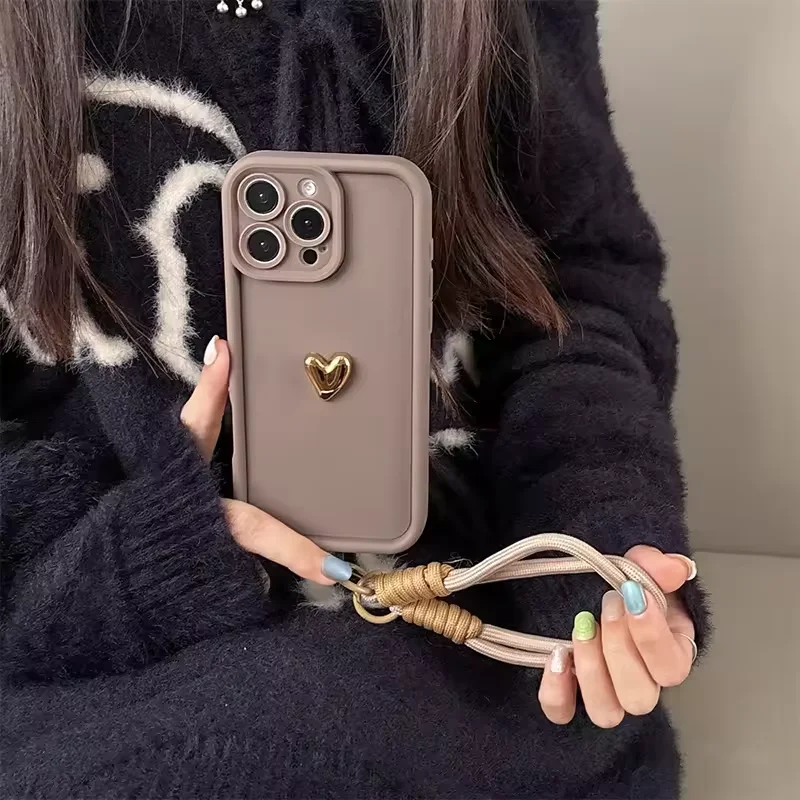 Cute Korean 3D Golden Love Heart Soft Case For iPhone 16 Plus 15 14 13 12 11 Pro Max 16E 7 8 Plus Wrist Chain Hang Strap Cover
Cute Korean 3D Golden Love Heart Soft Case For iPhone 16 Plus 15 14 13 12 11 Pro Max 16E 7 8 Plus Wrist Chain Hang Strap Cover
