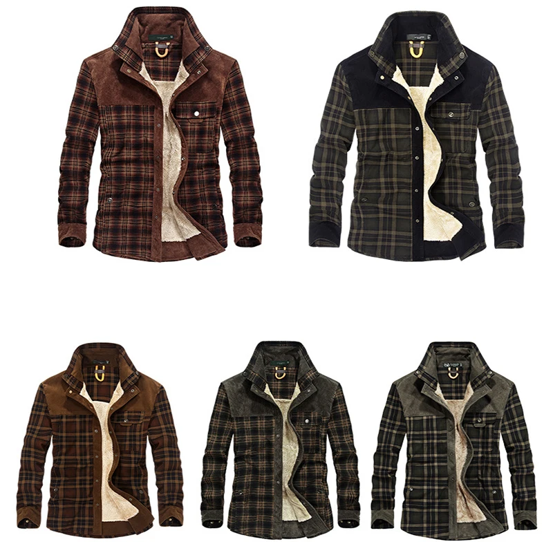 2025 Winter Army Green Plush Thick Long Sleeve Checkered Cotton Shirts for Men, Coffee Warm Casual Fashion Cotton Shirt Jacket
2025 Winter Army Green Plush Thick Long Sleeve Checkered Cotton Shirts for Men, Coffee Warm Casual Fashion Cotton Shirt Jacket