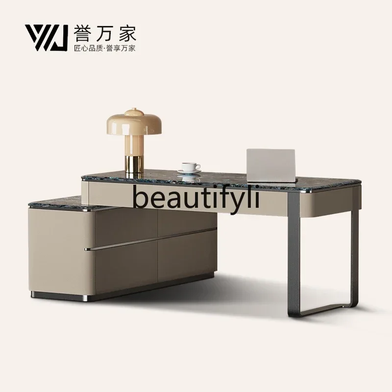 Italian minimalist marble desk light luxury high-end designer solid wood deskQ
Italian minimalist marble desk light luxury high-end designer solid wood deskQ