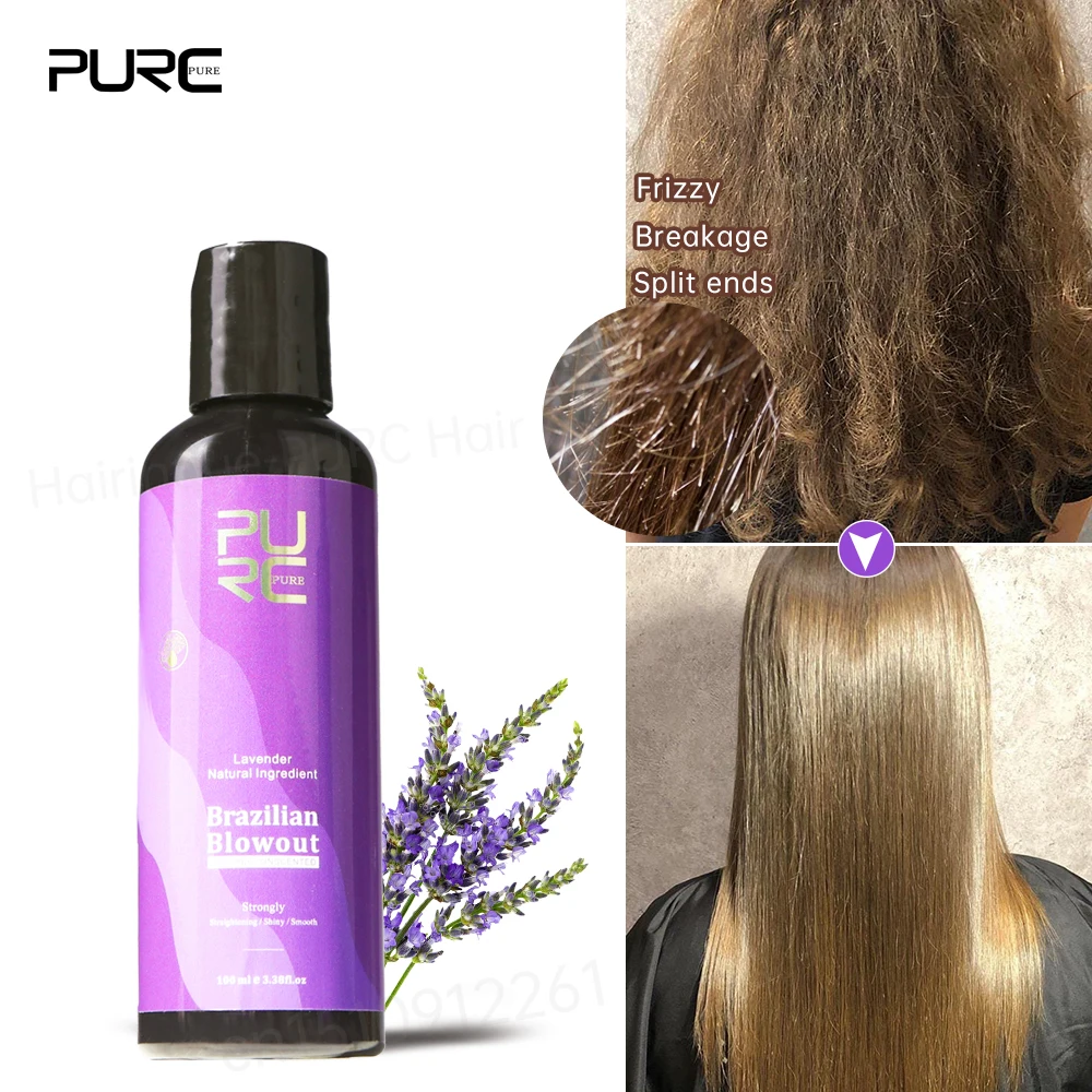 PURC Lavender Keratin hair straightening Curly Hair Smoothing Cream Professional Keratin Treatment Brazilian Salon Products
PURC Lavender Keratin hair straightening Curly Hair Smoothing Cream Professional Keratin Treatment Brazilian Salon Products