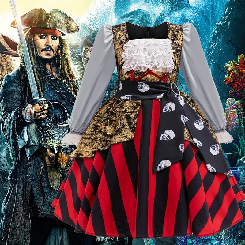 Captain Pirate Clothes Dress For Girl Gothic Halloween Costumes Mesh TuTu Dress Halloween Cosplay Costume Carnival Party Clothes
Captain Pirate Clothes Dress For Girl Gothic Halloween Costumes Mesh TuTu Dress Halloween Cosplay Costume Carnival Party Clothes