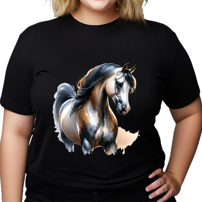 Horse Graphic Oversized T-shirt Woman Fashion Short Sleeve Tee Funny Horse Lover T-Shirt Big Size Women Round Neck Animal Tshirt
Horse Graphic Oversized T-shirt Woman Fashion Short Sleeve Tee Funny Horse Lover T-Shirt Big Size Women Round Neck Animal Tshirt