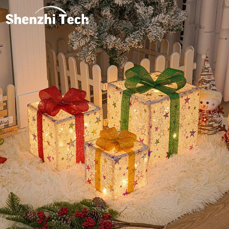 Gift Boxes Lights with Remote Control, Set of 3 Smart Luxury Present Boxes Lamp, for Holiday, Gift, Party, Winter, Home Decor
Gift Boxes Lights with Remote Control, Set of 3 Smart Luxury Present Boxes Lamp, for Holiday, Gift, Party, Winter, Home Decor