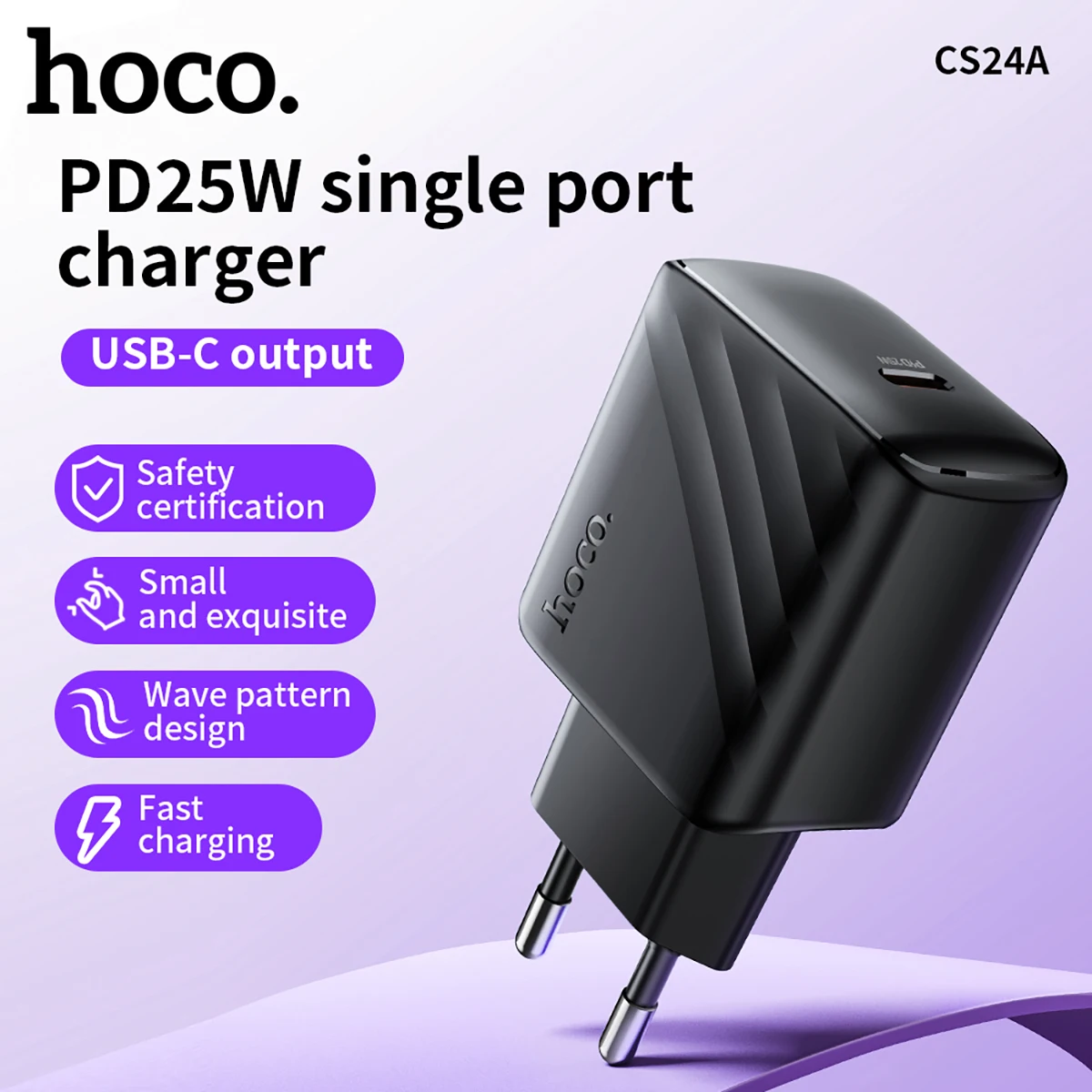 HOCO EU Plug PD25W USB C Fast Charging Phone Charger For iPhone 17 16 Pro Max Quick Charging Wall Travel Adapter For Samsung S23
HOCO EU Plug PD25W USB C Fast Charging Phone Charger For iPhone 17 16 Pro Max Quick Charging Wall Travel Adapter For Samsung S23