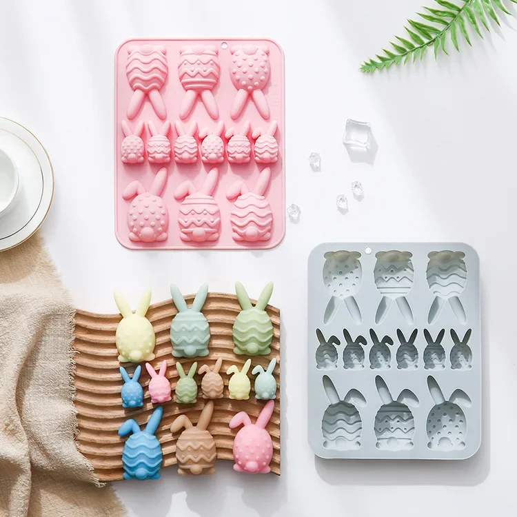12 Holes of Different Sizes Easter Egg Rabbit Shape Silicone Mold Chocolate Mold Ice Cube Cake Mould Baking Accessories
12 Holes of Different Sizes Easter Egg Rabbit Shape Silicone Mold Chocolate Mold Ice Cube Cake Mould Baking Accessories