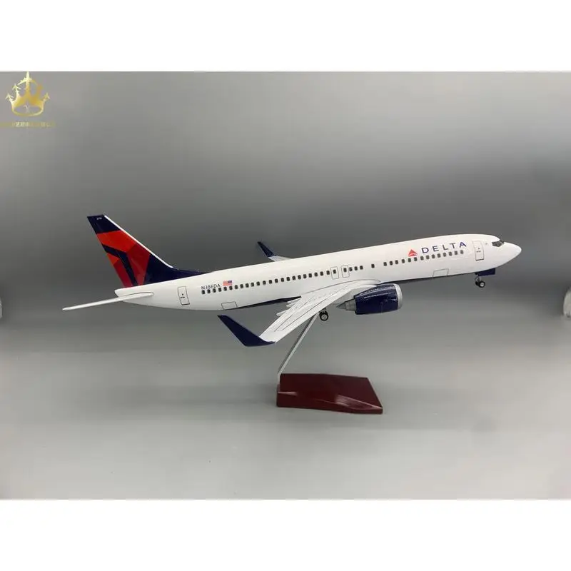 Модель самолета Boeing 737 Delta Air Lines, 47 см, статическая, со светодиодной подсветкой и имитацией колес, авиационный декор для рабочего стола, коллекционный художественный подарок
Модель самолета Boeing 737 Delta Air Lines, 47 см, статическая, со светодиодной подсветкой и имитацией колес, авиационный декор для рабочего стола, коллекционный художественный подарок