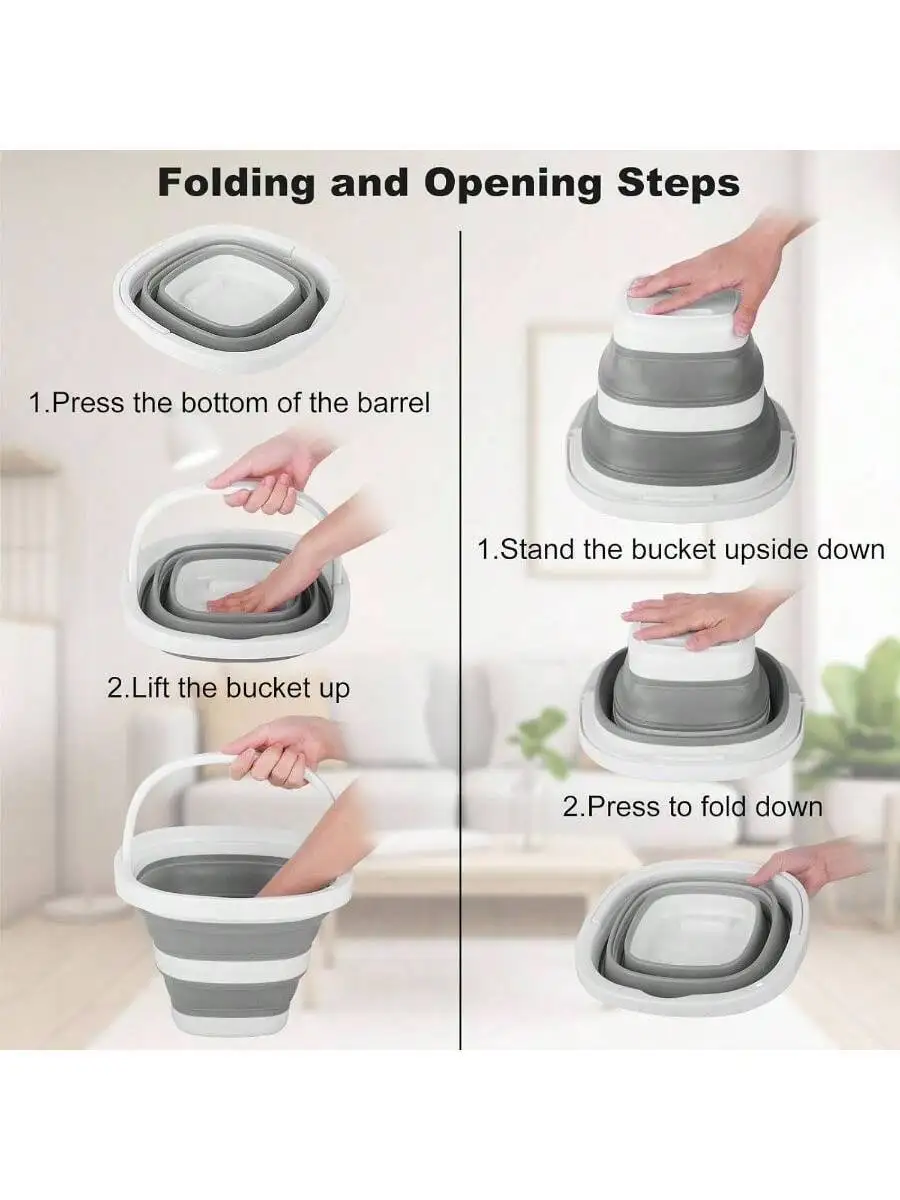 Collapsible Bucket 5L With Handle Portable Wash Basin For Cleaning Car Camping Kitchen RV
Collapsible Bucket 5L With Handle Portable Wash Basin For Cleaning Car Camping Kitchen RV