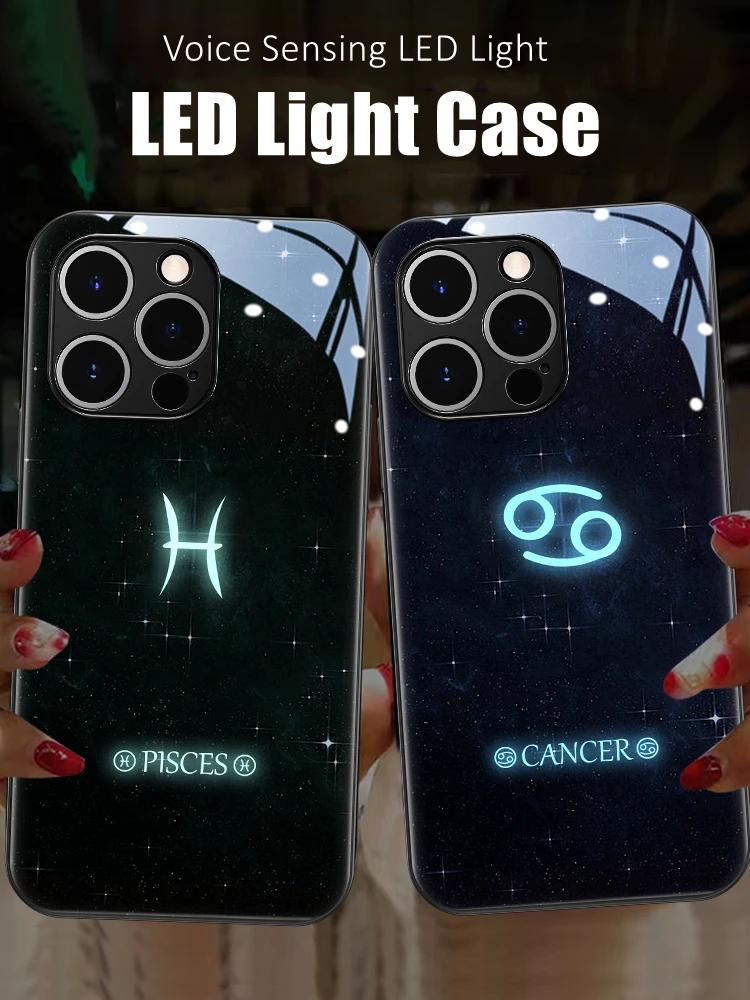 Constellation LED Light Glowing Luminous Tempered Glass Back Phone Case for iPhone 11 12 13 14 15 X Xs Xr Mini Pro Max Plus
Constellation LED Light Glowing Luminous Tempered Glass Back Phone Case for iPhone 11 12 13 14 15 X Xs Xr Mini Pro Max Plus