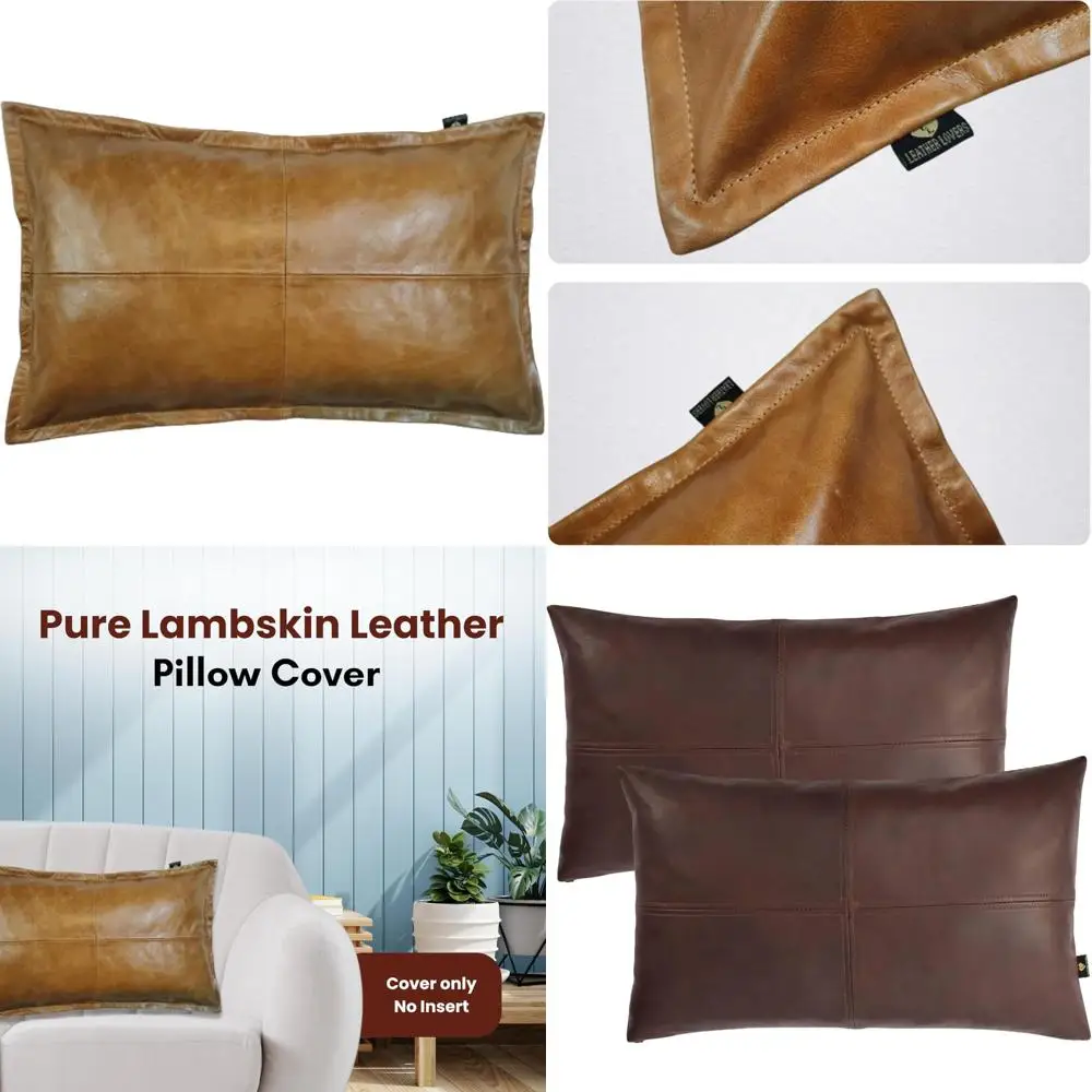 100% Lambskin Leather Pillow Cover - Sofa Cushion Case - Living Room & Bedroom Decorative Throw Covers
100% Lambskin Leather Pillow Cover - Sofa Cushion Case - Living Room & Bedroom Decorative Throw Covers