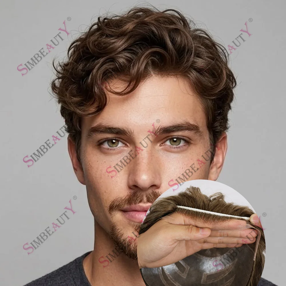 Men Wigs Versalite Lace PU Male Hair Prosthesis Swiss Lace Front Indian Human Hair System Brown Human Hair Wigs Natural Hairline
Men Wigs Versalite Lace PU Male Hair Prosthesis Swiss Lace Front Indian Human Hair System Brown Human Hair Wigs Natural Hairline
