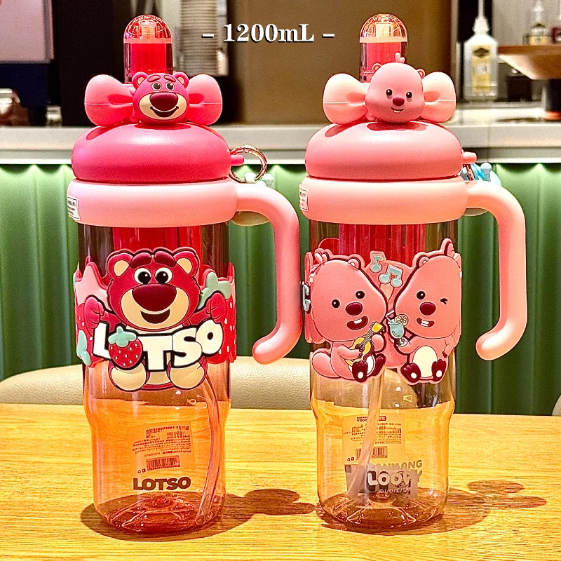 New Cartoon Strawberry Bear Big Mac 1200ml Large Capacity Tritan Summer Women's Fashion Leisure Cute Straw Water Bottle
New Cartoon Strawberry Bear Big Mac 1200ml Large Capacity Tritan Summer Women's Fashion Leisure Cute Straw Water Bottle