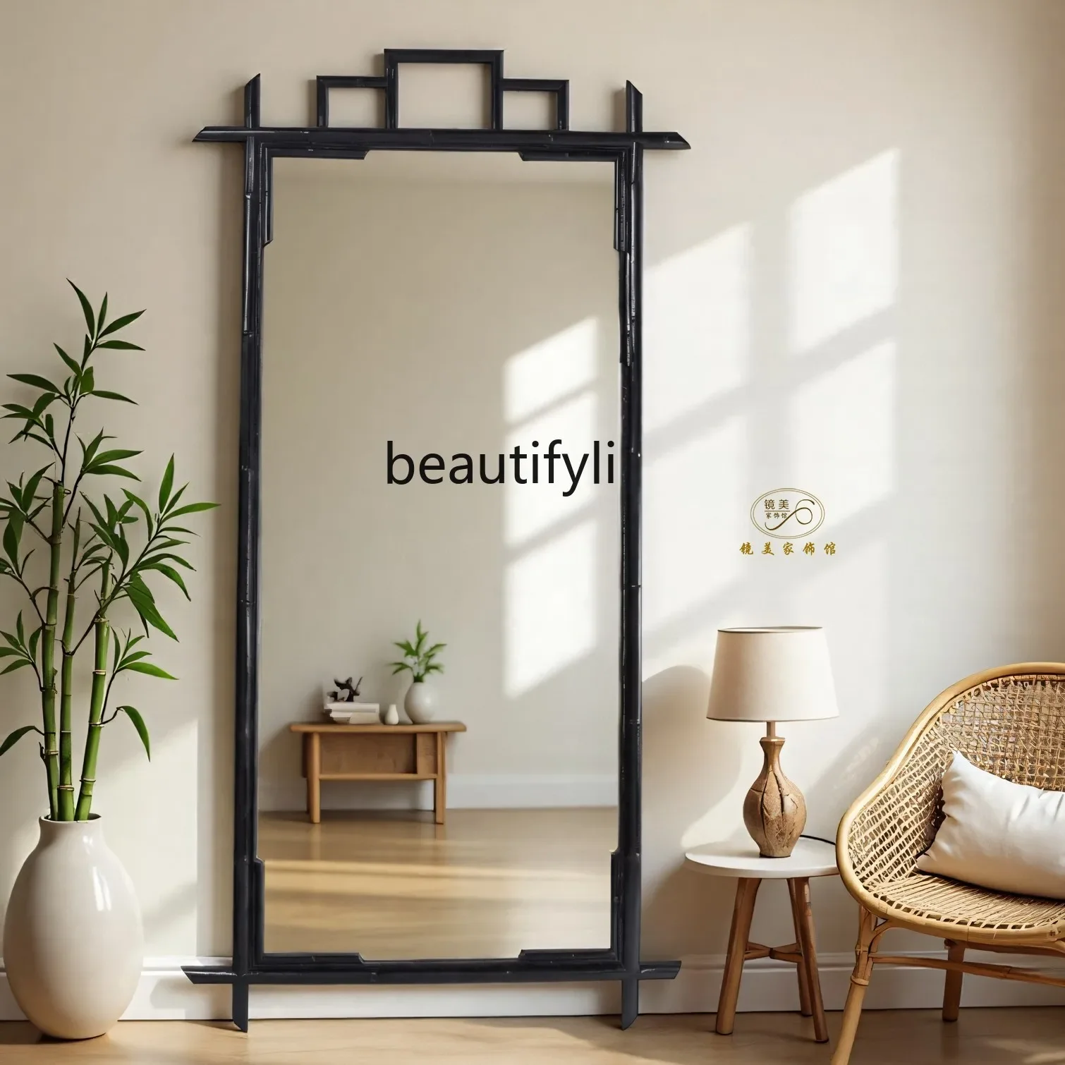 B06 Medieval creative bamboo full body mirror French retro wind floor mirror European home full-length mirror
B06 Medieval creative bamboo full body mirror French retro wind floor mirror European home full-length mirror