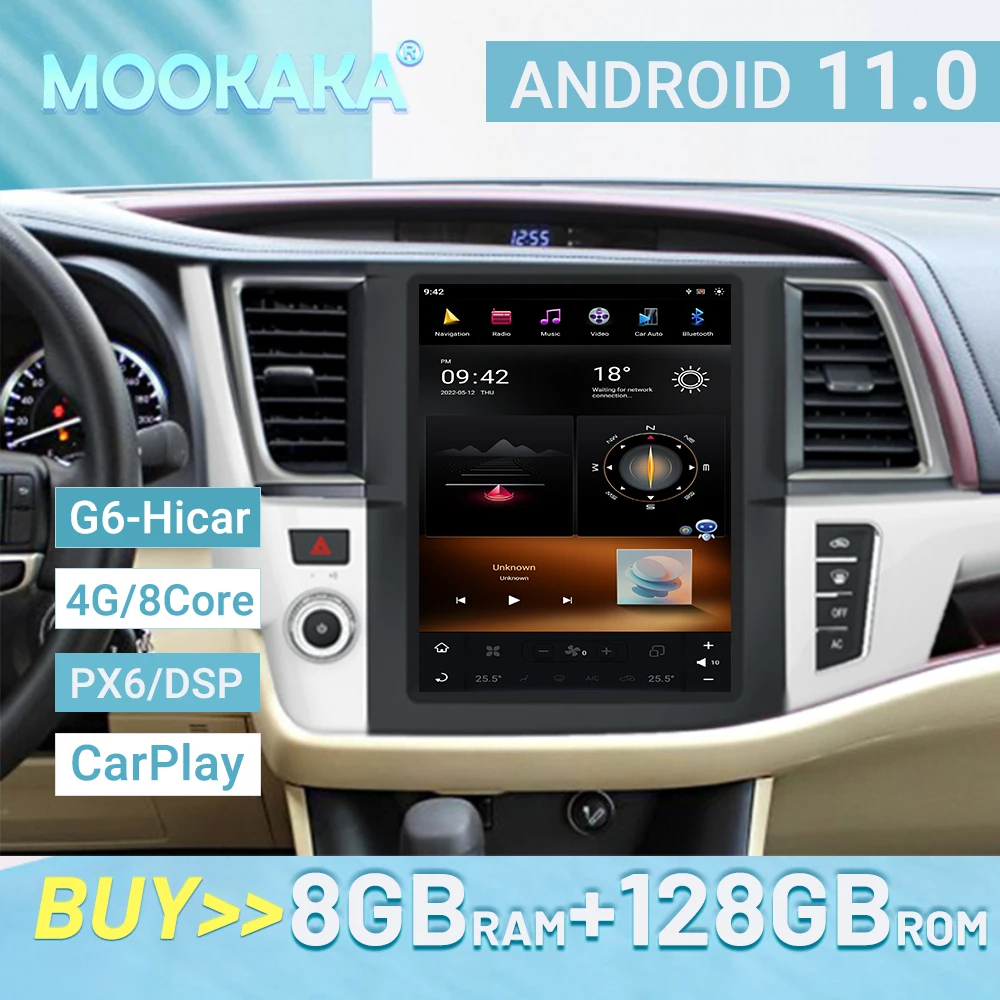 Android 11 For Toyota highlander 2014-2018 Car radio Player GPS Navigation Voice control PX6/G6 8G 128GB 4GLET 8core Carpay
Android 11 For Toyota highlander 2014-2018 Car radio Player GPS Navigation Voice control PX6/G6 8G 128GB 4GLET 8core Carpay