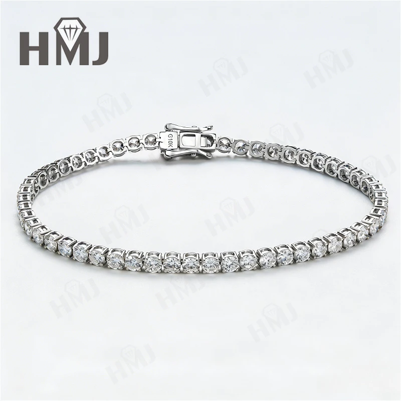 HMJ 10K Gold Tennis Bracelet Lab Grown Diamond 3.0mm Round Cut 6/6.5/7/7.5/8 Inch Wedding Advanced Jewelry Charms Hypoallergenic
HMJ 10K Gold Tennis Bracelet Lab Grown Diamond 3.0mm Round Cut 6/6.5/7/7.5/8 Inch Wedding Advanced Jewelry Charms Hypoallergenic
