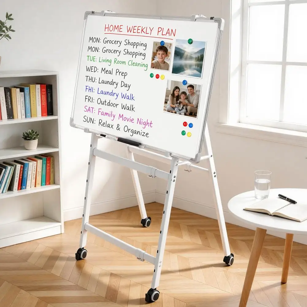 Mobile Whiteboard, Foldable Adjustable Height Double-Sided Magnetic Whiteboard, Rustproof A-Frame Dry Erase Board With Wheels
Mobile Whiteboard, Foldable Adjustable Height Double-Sided Magnetic Whiteboard, Rustproof A-Frame Dry Erase Board With Wheels