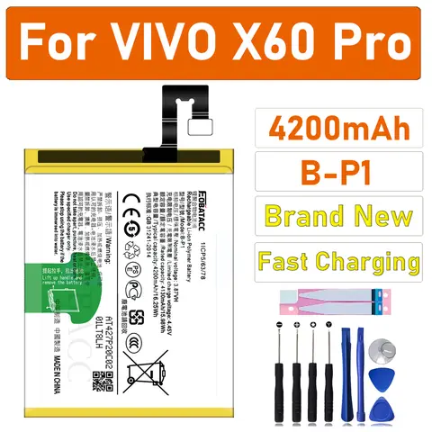 2026 Years EOBATACC 100% New Original Battery B-P1 For Vivo X60 Pro Battery + Free Tools