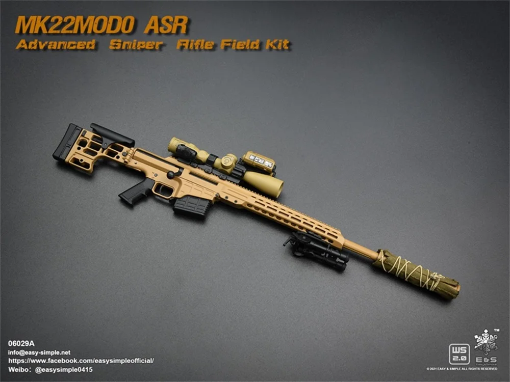 For Sale 1/6 EASY&SIMPLE ES 06029 MK22 A C D Version ASR Advanced Sniper Rifle Field Kit Can't Be Fired For Doll Figure Collect
For Sale 1/6 EASY&SIMPLE ES 06029 MK22 A C D Version ASR Advanced Sniper Rifle Field Kit Can't Be Fired For Doll Figure Collect