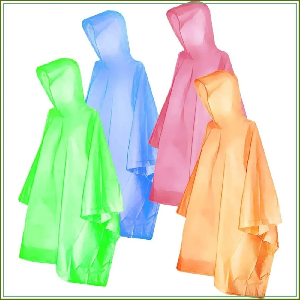 Disposable Rain Ponchos for Adults, Multi-Colored, 4 Pack for Camping Hiking Travel
Disposable Rain Ponchos for Adults, Multi-Colored, 4 Pack for Camping Hiking Travel