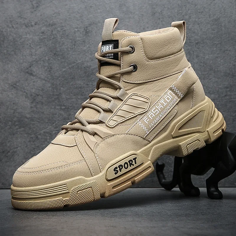 Spring Autumn New Casual Outdoor Work Boots Trendy Men's Lace-up Shoes Fashion Leather Boots British High Top Men's Sneakers
Spring Autumn New Casual Outdoor Work Boots Trendy Men's Lace-up Shoes Fashion Leather Boots British High Top Men's Sneakers