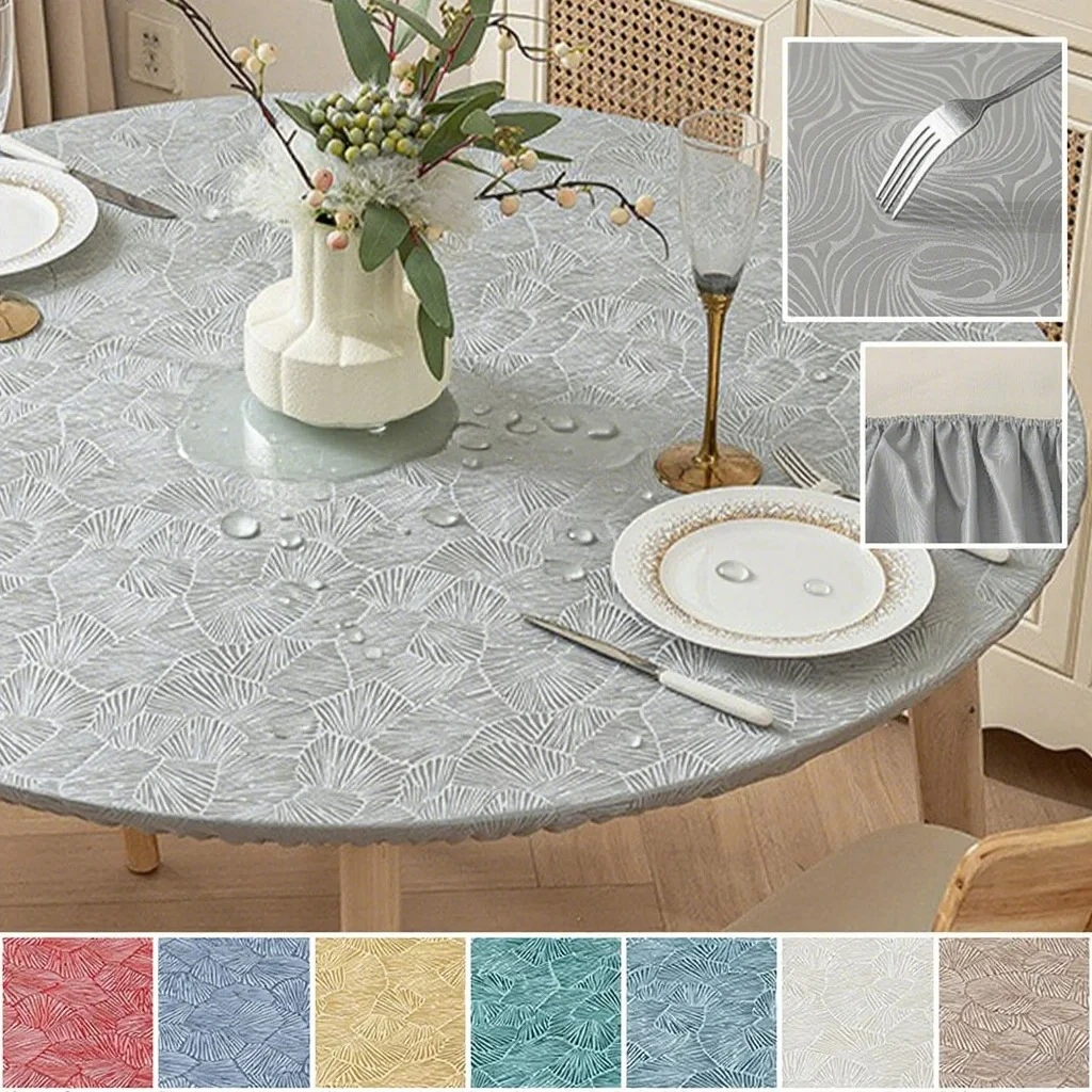 Waterproof Oil-Proof PVC Round Tablecloth with Elastic Edged Non-Slip Full Wrap Party Table Cover for Kitchen Restaurant Decor
Waterproof Oil-Proof PVC Round Tablecloth with Elastic Edged Non-Slip Full Wrap Party Table Cover for Kitchen Restaurant Decor