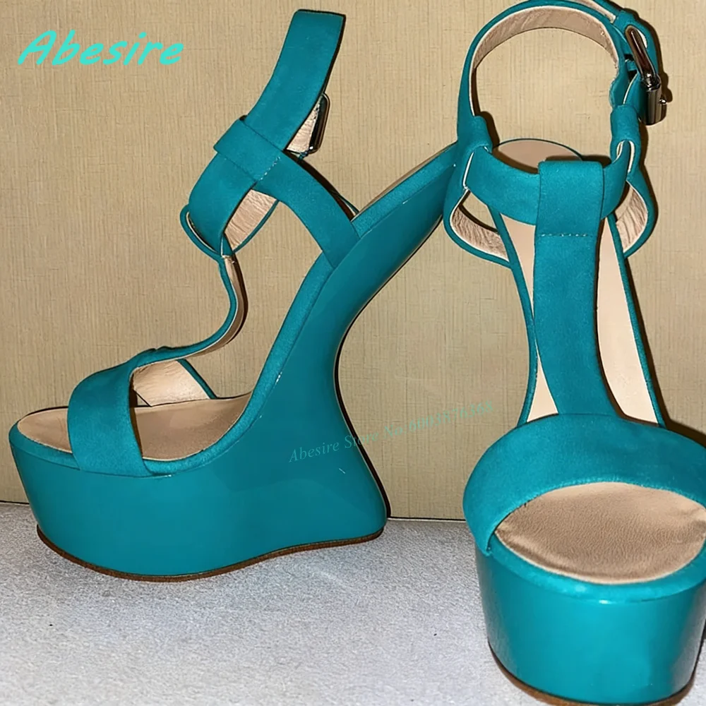Blue Strange Style Heels Patchwork Sandals T-Tied Platform Open Toe Ankle Buckle Shoes for Women Spicy Girls Fashion Shoes New
Blue Strange Style Heels Patchwork Sandals T-Tied Platform Open Toe Ankle Buckle Shoes for Women Spicy Girls Fashion Shoes New