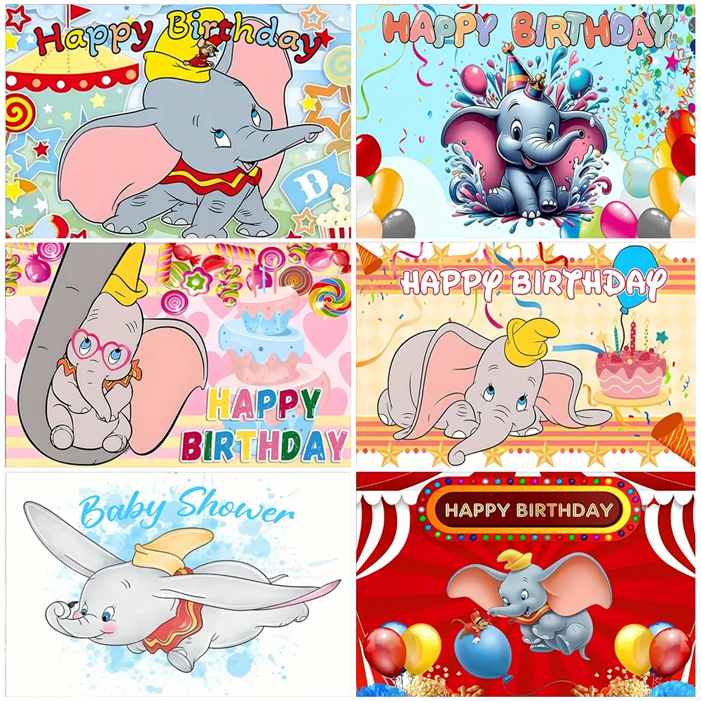 Cartoon Cute Little Dumbo Circus Carnival Theme Backdrop Boy Or Girl Elephant Birthday Party Decorations Baby Shower Supplies
Cartoon Cute Little Dumbo Circus Carnival Theme Backdrop Boy Or Girl Elephant Birthday Party Decorations Baby Shower Supplies