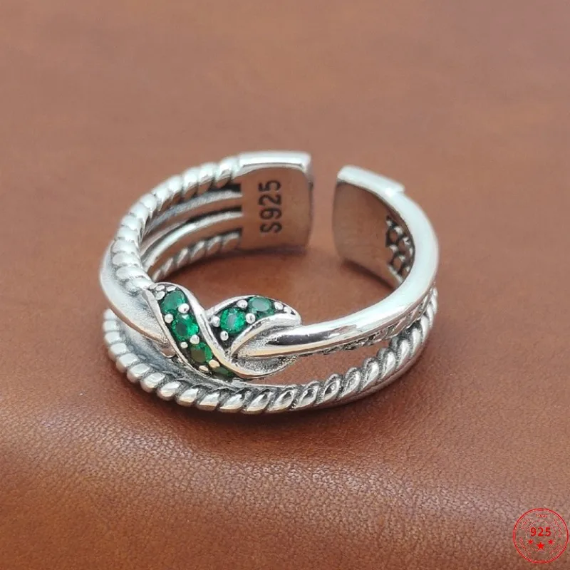 S925 Sterling Silver Ring New Fashion Multi-layer Winding Inlaid Zircon Adjustable Solid Argentum Jewelry Amulet for Men Women
S925 Sterling Silver Ring New Fashion Multi-layer Winding Inlaid Zircon Adjustable Solid Argentum Jewelry Amulet for Men Women