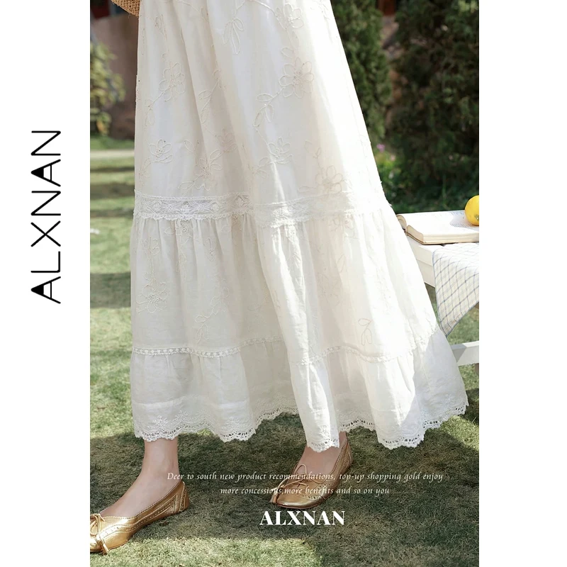 ALXNAN Long Skirts Lace Trim Tiered High-Waist Women's Maxi Skirt Summer New Fashion Elegant Holiday Casual Skirts Female L63818
ALXNAN Long Skirts Lace Trim Tiered High-Waist Women's Maxi Skirt Summer New Fashion Elegant Holiday Casual Skirts Female L63818